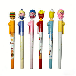 Bút gel xoay hình nhân vật hoạt hình dễ thương, kim loại 0.5mm, giảm stress, dành cho học sinh, có thể in ấn - Product Image 1