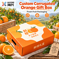 Boîte d'emballage pour fruits en carton ondulé orange, recyclable et biodégradable, taille personnalisée, vente en gros, directement de l'usine