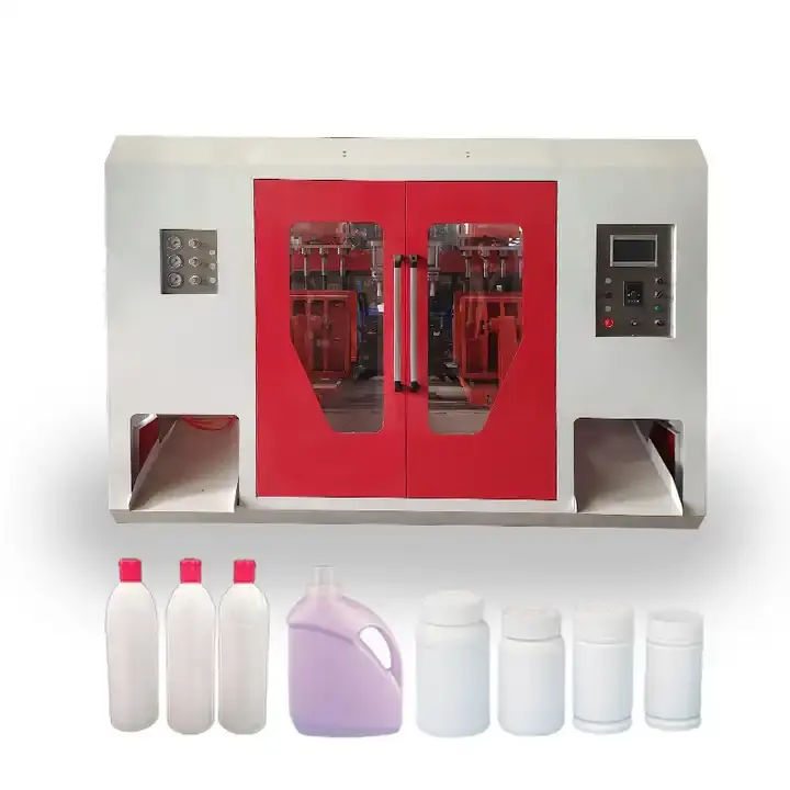 Fully automatic blow molding machine with customizable molds for PT PE plastic bottles