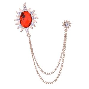 Broche Grande con Diseño de Sol, Cadena con Borla, Joya Grande, Corsage, Accesorio para <span class=keywords><strong>Traje</strong></span> de Hombre, Pin Agresivo - Product Image 5