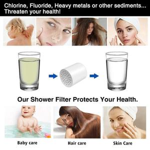 Filtre de douche professionnel pour le traitement de l'eau dure, élimine les sédiments, le chlore, équilibre le pH de l'eau, améliore la peau - Product Image 4