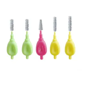 0.4 1.5mm 구강 관리 제조업체 OEM 개인 라벨 Ortho Flosser 교정 칫솔 L 모양 치간 칫솔