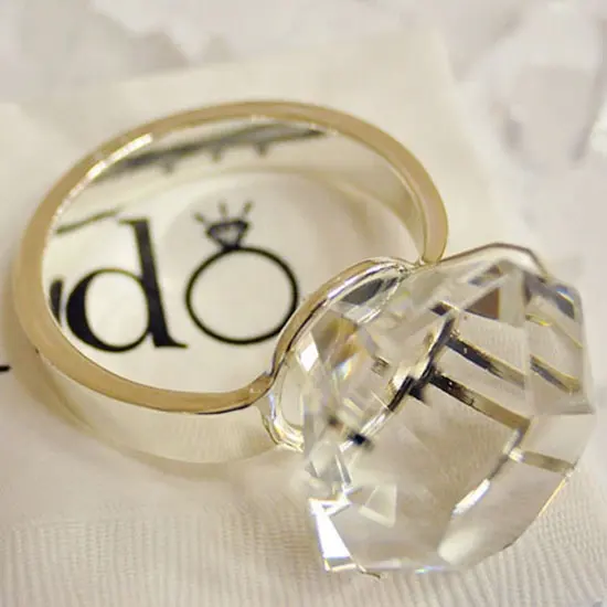 Portatovaglioli in cristallo Mh-9189 con diamante per decorazione di nozze