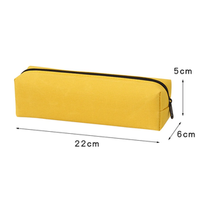 Estuche minimalista con cremallera para lápices, estuche duradero para bolígrafos, bolsa de papelería de gran capacidad, color caramelo, uso escolar y de oficina - Product Image 5