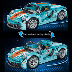 023017-3 <strong>Technical</strong> Super Speed Racing Car Building Blocks 918 Famous Vehicle Model Bricks Assembly Toys Christmas for Kids Gifts - Product Image 2