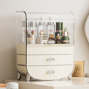 Cosmetic Storage <b>Box</b> With Drawers 3 Layers 28.5x18x20cm White Desktop Organizer For Skincare <b>Makeup</b> Lipstick - Product Image 1