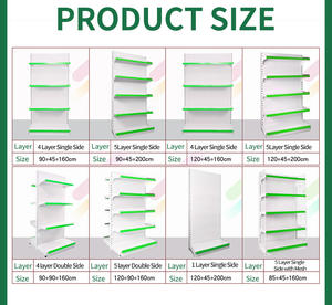 Étagères de supermarché en métal robustes pour l'affichage des produits alimentaires et des denrées, personnalisées en usine, vente en gros, pour les magasins de détail - Product Image 5