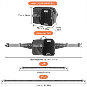 Tas pinggang reflektif nilon kustom tas pinggang hewan peliharaan bebas genggam lepas pasang untuk anjing peliharaan tas pinggang dapat disesuaikan tas pinggang lari tas Fanny - Product Image 5
