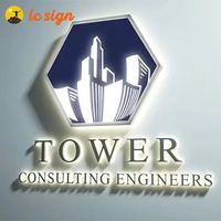 Letrero retroiluminado personalizado, letrero de negocios retroiluminado, letrero cortado con láser, letrero de metal, letrero de negocios al aire libre, letrero de logotipo 3D personalizado