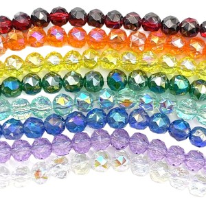Perles en cristal K9, 6 mm, rondes, 64 facettes, perles en verre en vrac pour la fabrication de bijoux DIY, bracelets, colliers, vente en gros - Product Image 1