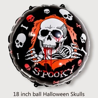 Ballons en aluminium Halloween Citrouille Crâne Vampire Fantôme Écologiques Sûrs pour les Enfants pour Décorations de Fête d'Halloween
