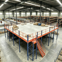 HONGXIN Étagère de mezzanine en acier robuste sans boulons, réglable, en acier laminé à froid, avec revêtement en poudre, protection contre la corrosion, personnalisable