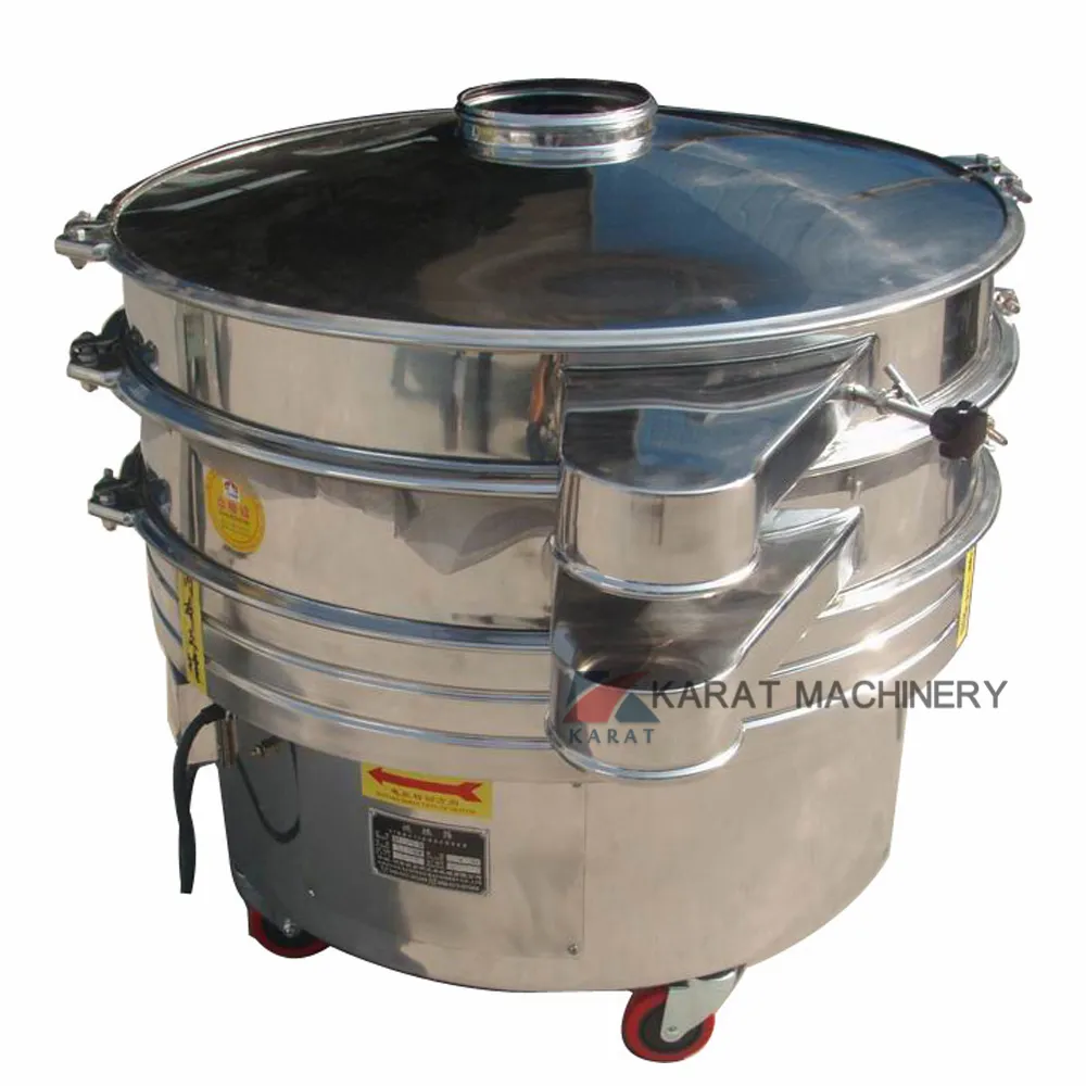 Stainle steel pharmaceutical Food flour round screener separator rotary ultrasonic vibrating screen sieve sifter