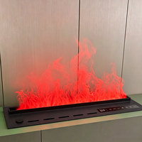 Cheminée électrique à vapeur atomisante sur mesure, effet de flamme réaliste, contrôle intelligent, décoration intérieure, insert de cheminée électrique