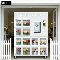 Distributeur automatique intelligent de fleurs OEM/ODM 24h/24 et 7j/7, libre-service, contrôle précis de la température et de l'humidité, écran tactile, multiples fonctions