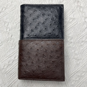 <span class=keywords><strong>Portefeuille</strong></span> court pour homme en cuir d'autruche véritable personnalisé, porte-cartes et porte-billets 2-en-1, <span class=keywords><strong>portefeuille</strong></span> en cuir de luxe pour affaires et occasions décontractées - Product Image 1