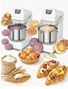 Mélangeur à spirale vertical commercial 8 kg, <span class=keywords><strong>machine</strong></span> à pétrir la <span class=keywords><strong>farine</strong></span> automatique <span class=keywords><strong>pour</strong></span> boulangerie, pizzeria, pâtisserie HJ-CM08KG - Product Image 1