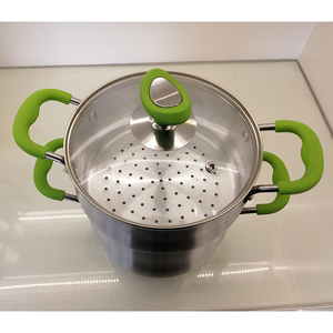 Marmite à soupe avec cuiseur vapeur, fond à induction, ensemble de batterie de cuisine, marmite en aluminium, couscoussier - Product Image 4