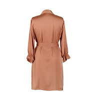 Vêtements de nuit de luxe pour femmes Robe en satin Vêtements de nuit en soie pour femmes Robe de mariée Manches Lotus