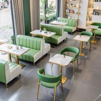Ensemble table et chaises de restaurant moderne sur mesure pour café, fast-food, mobilier de café, banquette de restaurant