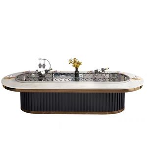 Nouvelle table à manger rotative surdimensionnée de style chinois, luxe léger, en <span class=keywords><strong>ardoise</strong></span> ovale, pour <span class=keywords><strong>restaurant</strong></span> - Product Image 1