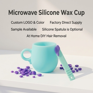 Taza de Silicona para Derretir Cera para Microondas, Reutilizable, Antiadherente, para Depilación en Salón o en Casa, con Logotipo Personalizado - Product Image 1