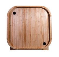 Sauna à vapeur robuste pour la maison, sauna traditionnel pour 3 à 4 personnes, sauna extérieur moderne carré en cèdre rouge