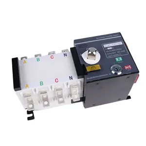 Din Rail Ats4p小型自動転送スイッチホワイトCBSLS3フェーズAtsソーラー63自動スイッチ100a380v転送300アンペアAts