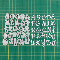 Matrices de découpe métalliques personnalisées, 26 matrices alphabet pour la fabrication de cartes, pochoir, outil de gaufrage, scrapbooking, bricolage, matrices gravées