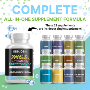 Suplemen tidur kapsul GABA 5HTP Gamma Aminobutyric <span class=keywords><strong>Acid</strong></span> Ashwagandha l-theanine GABA kapsul - Product Image 2