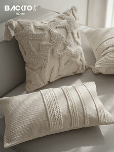 Luxuriöser Dekorativer Leinen Handgewebter Kissenbezug Marokkanischer Boho Makramee Jacquard Sofa-Kissenhülle Wohnzimmer Heimdekoration - Product Image 4