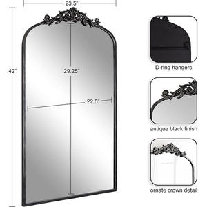 Miroir sur pied de style français moderne et luxueux, style rétro, style Art <span class=keywords><strong>d</strong></span>éco, cadre en fer, forme <span class=keywords><strong>d</strong></span>'arche - Product Image 6