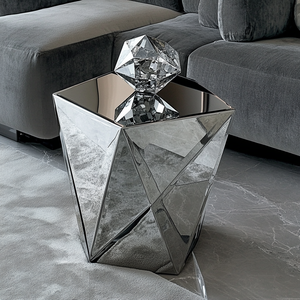 Mới Đến Hàng Đầu Xếp Hạng Nghiền Nát Kim Cương Bạc Pha Lê Phòng Khách Nhập Cách TV Cà Phê Bàn Ngủ Trang Trí Nội Thất Tổ Nhân Đôi Bên Bảng - Product Image 5