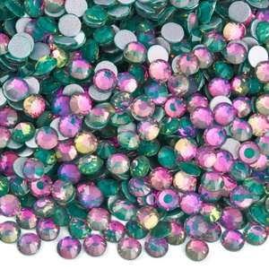 Strass en gros Oleeya, cristaux d'opale rose SS6-SS30, verre à dos plat, non thermocollants, pour accessoires DIY et gobelets - Product Image 2