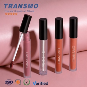 Emballage cosmétique convivial, tube de gloss à lèvres vide transparent personnalisé en PETG de 4 ml - Product Image 1