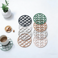 Tapis de cuisine rond en silicone de style nouveau, résistant à la chaleur, pour ustensiles, plats et casseroles, compatible lave-vaisselle/micro-ondes/four