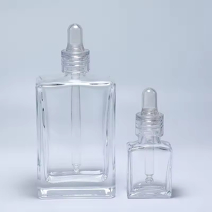 Botellas de Vidrio Cuadradas y Rectangulares de Lujo de 15ml, 30ml, 50ml y 100ml con Gotero y Cuello Transparente para Suero y Aceite Esencial - Product Image 5