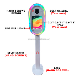 Ảnh di động gian hàng máy kiosk trạm Led RGB Vòng đêm phần mềm iPad Air Photo Booth - Product Image 2