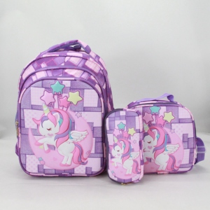 दोपहर के भोजन बॉक्स पेंसिल केस के साथ <span class=keywords><strong>3</strong></span> स्कूल बैग - Product Image 4