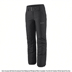 กางเกงสกี/สโนว์บอร์ดแบบยูนิเซ็กซ์ กันน้ำ กันลม อุ่น บุฉนวน -Tex ป้องกันรังสียูวี สำหรับกีฬากลางแจ้งในฤดูหนาว ไซส์พลัส - Product Image 1