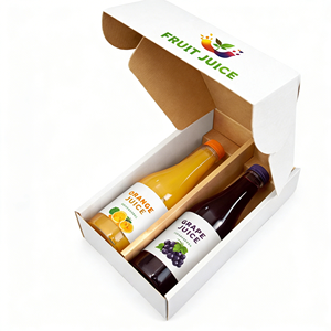 Boîtes d'expédition personnalisées pour boissons et jus, en carton ondulé B/E, avec option de découpe et fermeture auto-adhésive, vente en gros - Product Image 1