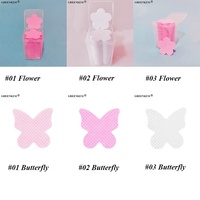 200 pièces rose coeur ongles coton tampon carré papillon fleur non pelucheux ongles coton lingettes étiquette privée boîte vernis à ongles enlever lingettes