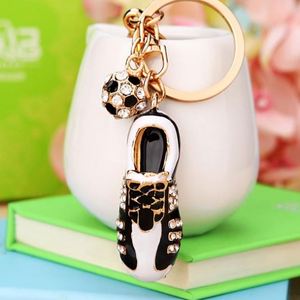 Crystal Football Soccer Shoes Rhinestone Keychains for Car <b>Purse</b> Bag Buckle Pendant Keyrings <b>Key</b> Chains Women Men Gift - Product Image 3