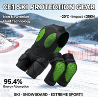 Ensemble de protection pour le ski certifié CE1, équipement de protection contre les chocs ESA pour les hanches, les genoux et le dos, équipement de protection contre les impacts pour les sports d'hiver