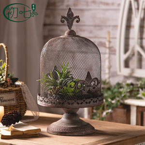 Candelabro de Hierro Forjado Estilo Americano, Diseño Vintage de Jaula de Pájaros, Decoración para el Hogar, Artesanía Metálica para Habitación de Huéspedes o Dormitorio - Product Image 5