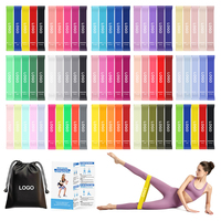 Anneaux de Pilates en latex multicolores, bandes de résistance pour le yoga, étirements des fessiers et des jambes, entraînement de force, rééducation, danse, personnalisables