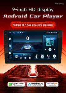 Bqcc 1 DIN Android 13 Xe Đài Phát Thanh Stereo GPS 4G Rds FM Stereo 9 "10" IPS Carplay Màn Hình Phổ 4/8 Core 6/128GB Gương Liên Kết - Product Image 3