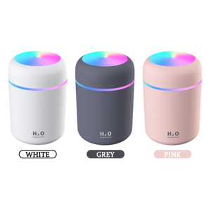 In Stock Portable <strong>LED</strong> <strong>Light</strong> 300ml H2o Spray Mist <strong>Mini</strong> Humidificador Double Wet Aroma Essential Oil <strong>Diffuser</strong> Car With Us - Product Image 2