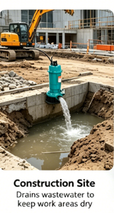 <span class=keywords><strong>Pompe</strong></span> submersible robuste KQQS 1.1KW-2.5KW 220V en acier inoxydable antirouille pour drainage des eaux usées de sous-sol avec protection thermique - Product Image 3