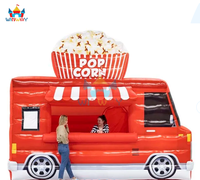 Stand de restauration gonflable en PVC écologique, thème hamburger, hot-dog, pop-corn, pour décoration de fête, accessoire photo, événements